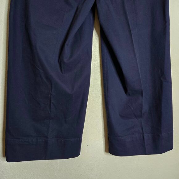 Duluth Trading Co. Workday Warrior Chino Wide Leg Crop Pants Navy Blue 10 Reg - Picture 7 of 12